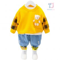 бебешки-детски-комплект-блуза-дънки-yellow-bear