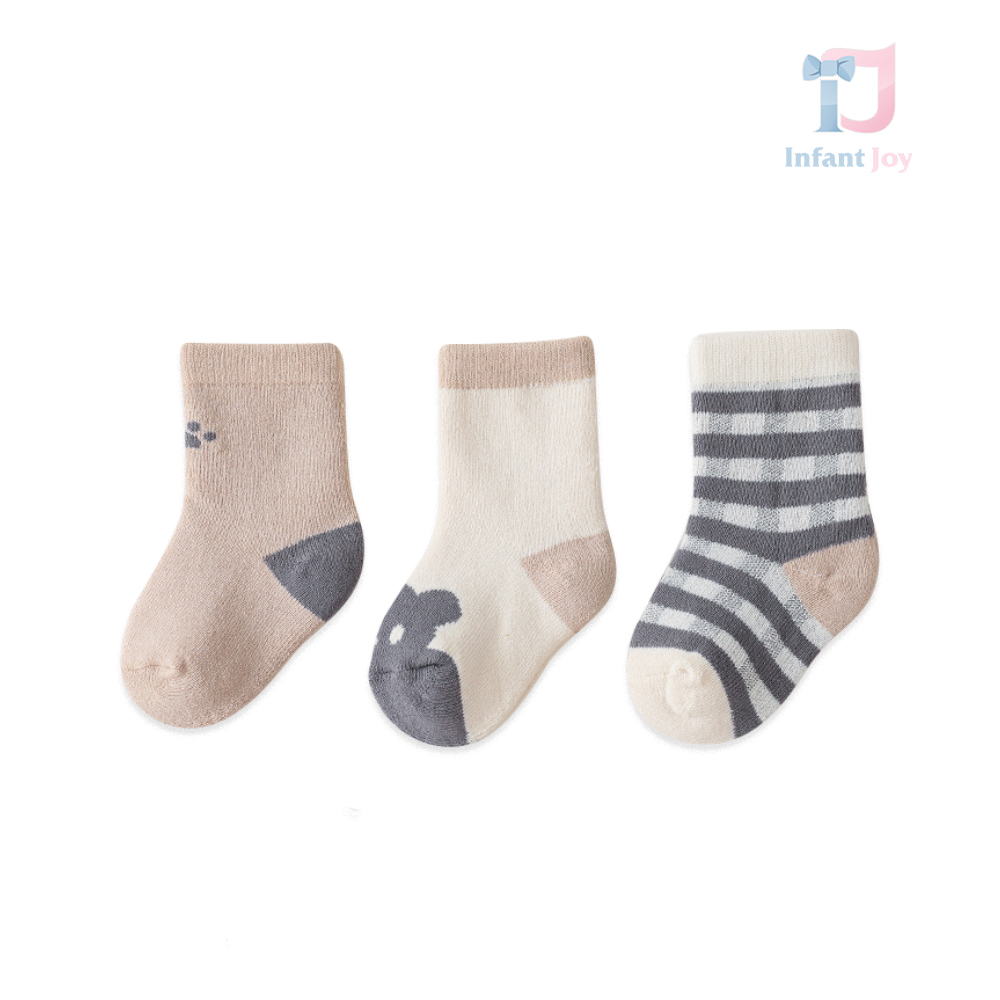 Комплект от 3 чифта Хавлиени Чорапки Grey Stripes