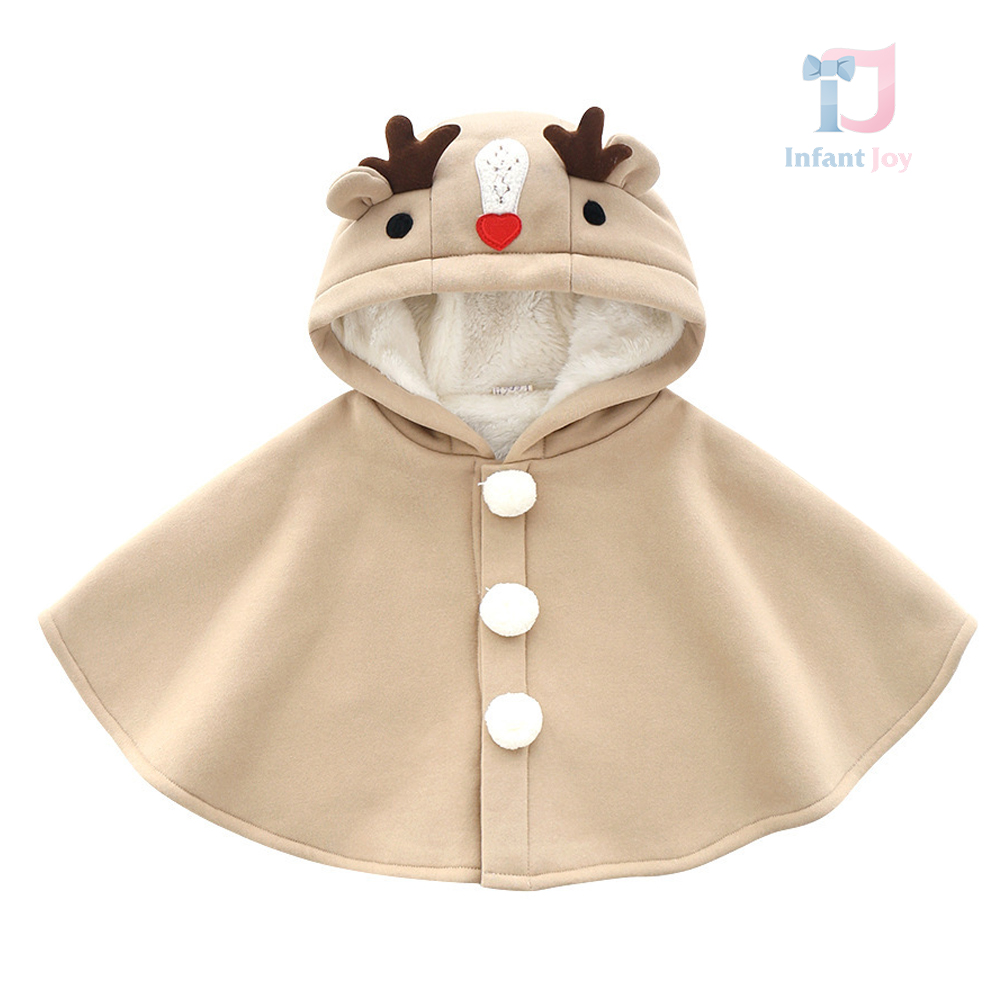 Пончо с Качулка, Топъл Плюш и 3Д Елементи Red Nose Reindeer