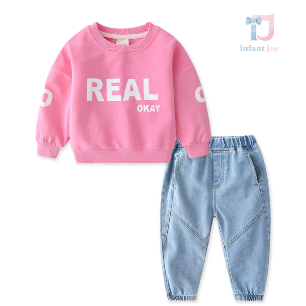 Комплект с Дънков Панталон Real Pink Okay – 2 части